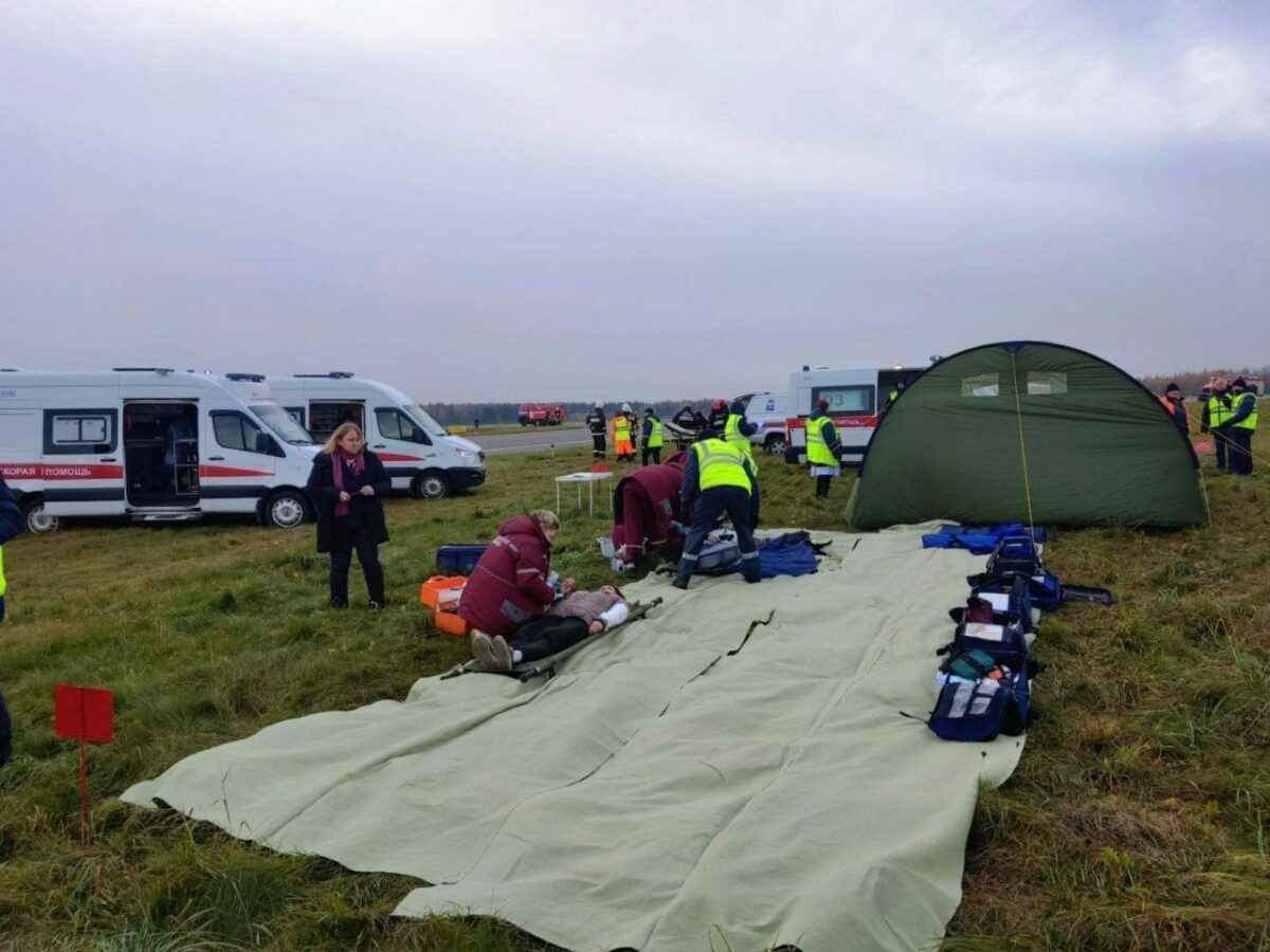 В Могилеве учились спасать пассажирский Boeing