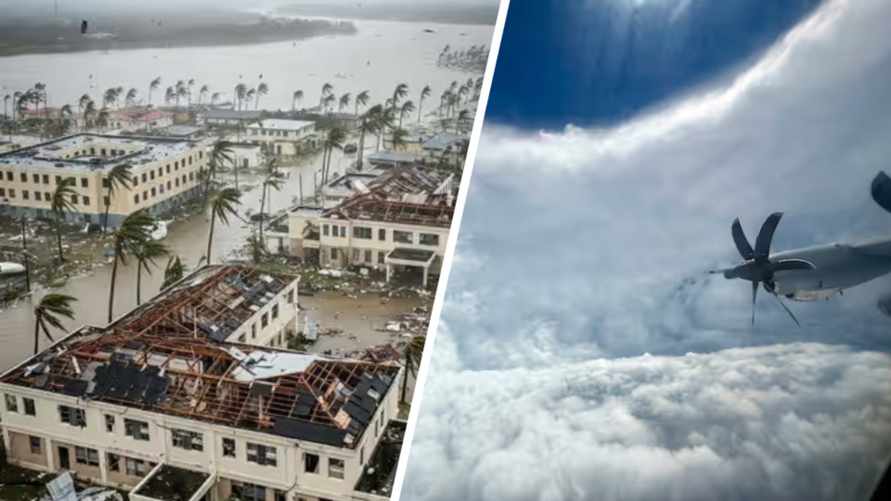 «Охотники за ураганами» показали видео из эпицентра «катастрофической» Мелиссы
