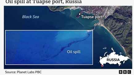 На российском курорте в Туапсе обнаружили гигантский разлив нефти