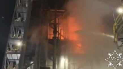 В Новополоцке загорелся НПЗ «Нафтан»