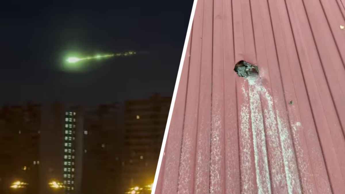 «Зелёный НЛО» пробил крышу жилого дома в России