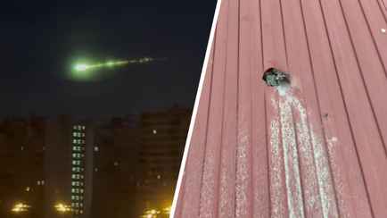 «Зелёный НЛО» пробил крышу жилого дома в России