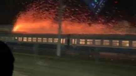 Под Брестом заметили поезд «призрачного гонщика»