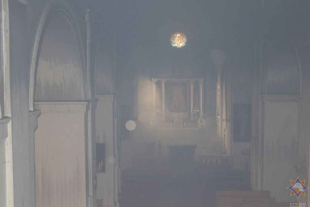 В МЧС назвали причину пожара костёла под Гродно