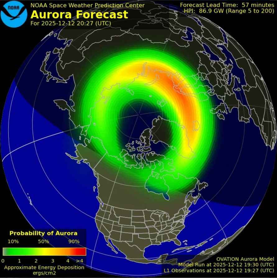 Над Беларусью снова заметили северное сияние