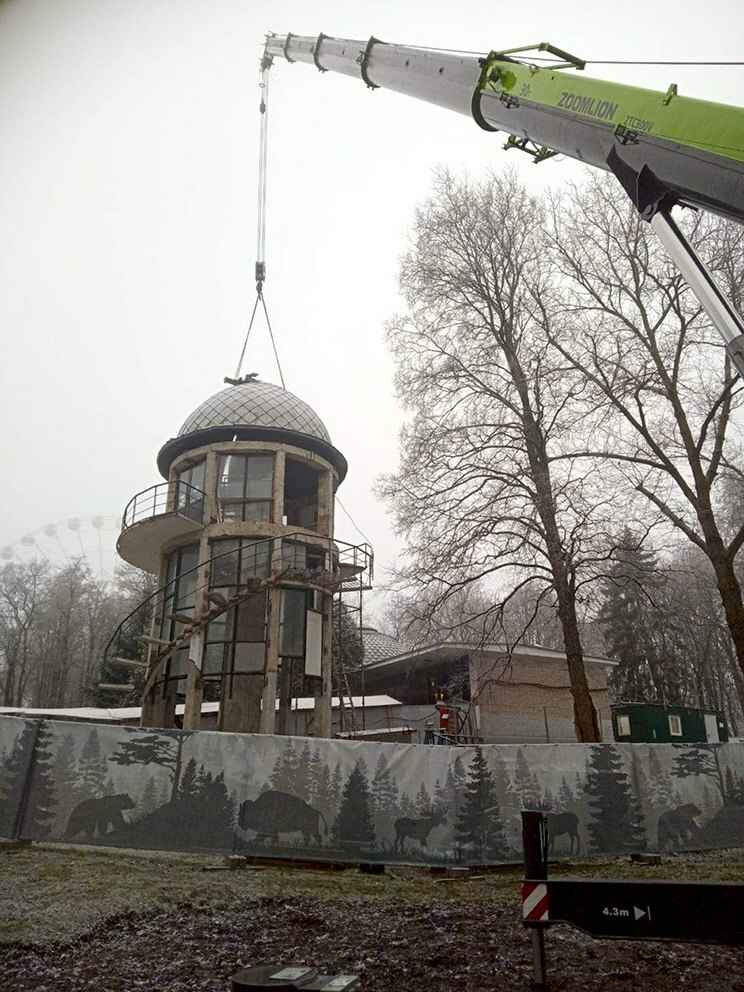 С обсерватории минского планетария сняли крышу