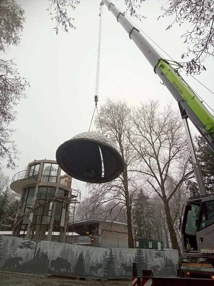 С обсерватории минского планетария сняли крышу