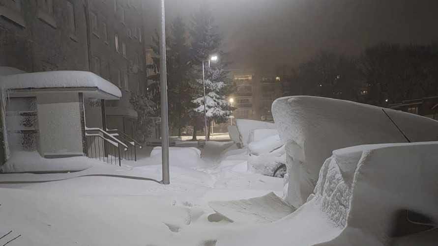 Снегопады в Польше устроили коллапс на дорогах