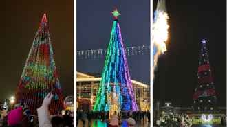 В облцентрах Беларуси массово зажгли ёлки. Где устроили целый карнавал?