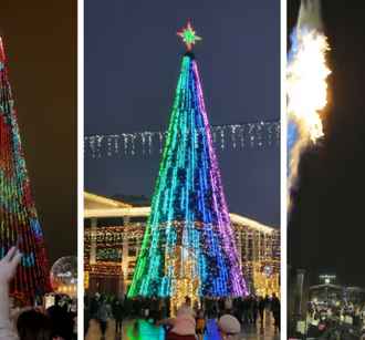 В облцентрах Беларуси массово зажгли ёлки. Где устроили целый карнавал?