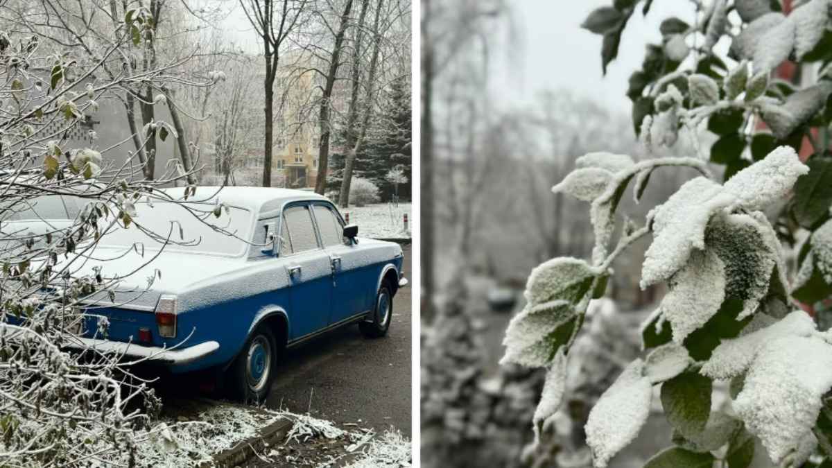 В Минске целую улицу накрыло «антропогенным» снегом