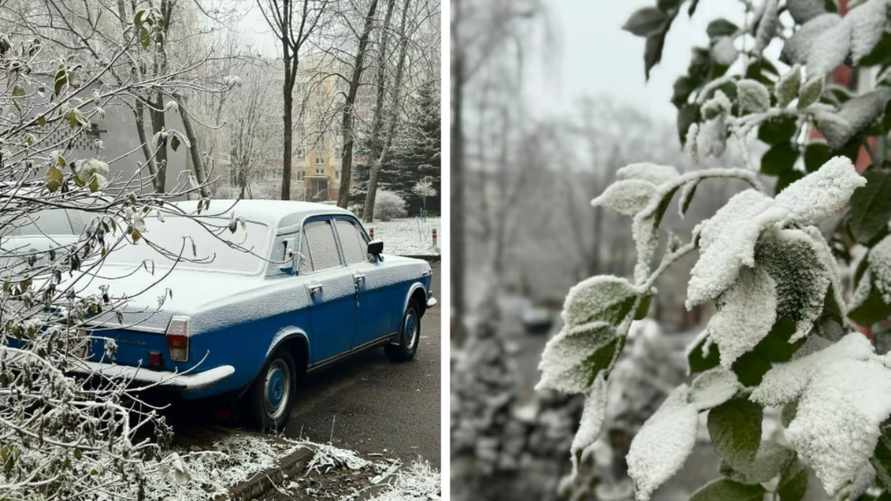 В Минске целую улицу накрыло «антропогенным» снегом