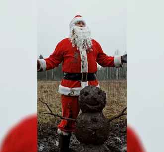 Видео коричневого снеговика набрало 3,3 млн просмотров — «В Беларуси каждый год так»