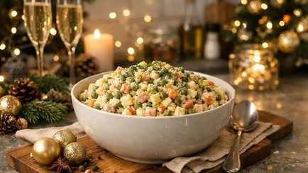 Нет времени на новогодние салаты? Посмотрели цены магазинных «Оливье», «Шубы» и «Мимозы»