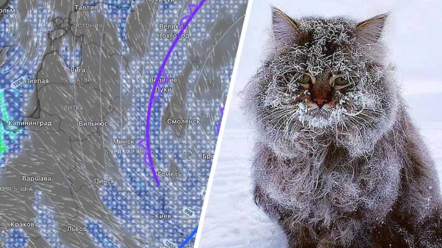 Циклон "Роман" снизит температуру до -20°C на половине Беларуси в Новый год