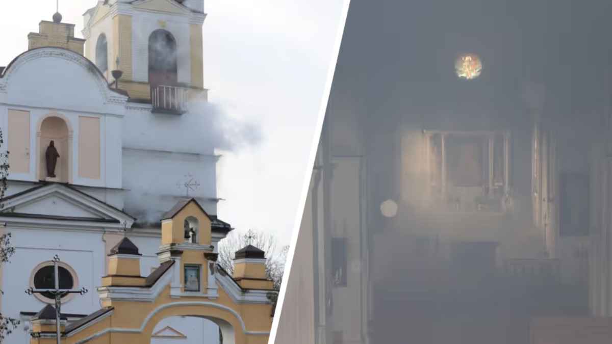 В МЧС назвали причину пожара костёла под Гродно