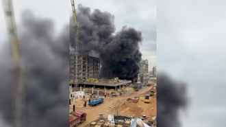 Столб чёрного дыма заметили на стройке в экспериментальном ЖК в Минске