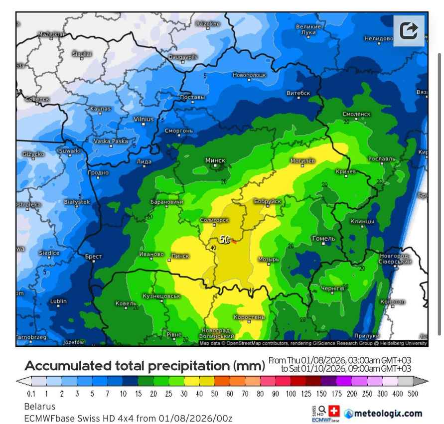 Циклон Улли несёт в Беларусь до 50 см снега. А сколько было после Хавьера?