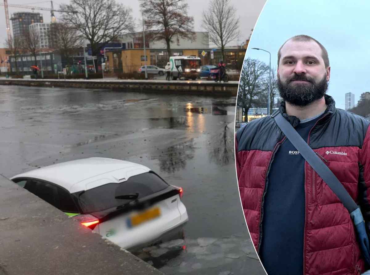 «Не знаю, откуда взялись силы»: белорус спас женщину из упавшей в ледяную воду машины в Эйндховене