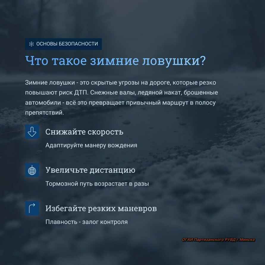 В Беларусь идёт настоящий снежный шторм до 88 км/час. ГАИ напомнила о ловушках на дорогах