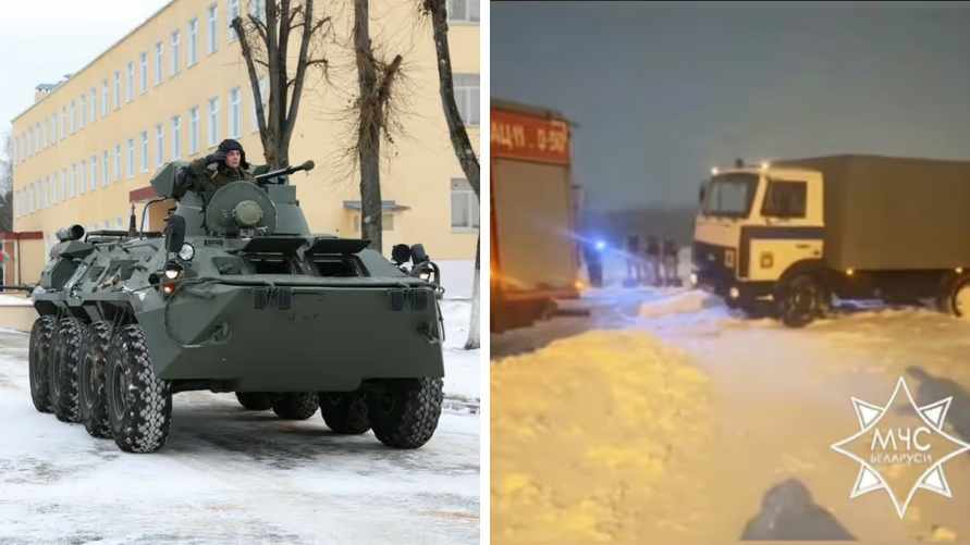Часть дорог в Беларуси закроют, машины эвакуируют. МВД вывело на дороги БТРы