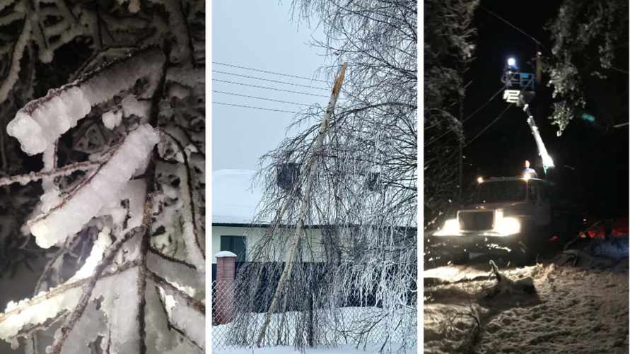 Ледяной дождь оставил без света жителей 227 населенных пункта Беларуси