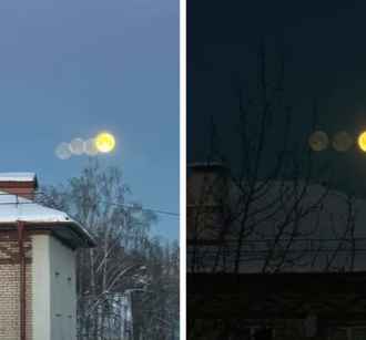 В Сети показали четыре луны в небе над Беларусью. Редкая парселена или иллюзия иллюзии?