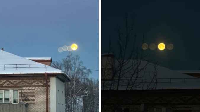 В Сети показали четыре луны в небе над Беларусью. Редкая парселена или иллюзия иллюзии?