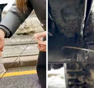 На улицах Минска заметили загадочные металлические спицы. Появилась версия о «недоброжелателях»