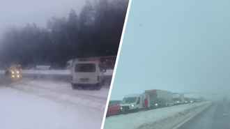 На трассе М1 под Минском трёхкилометровая пробка из-за нескольких ДТП