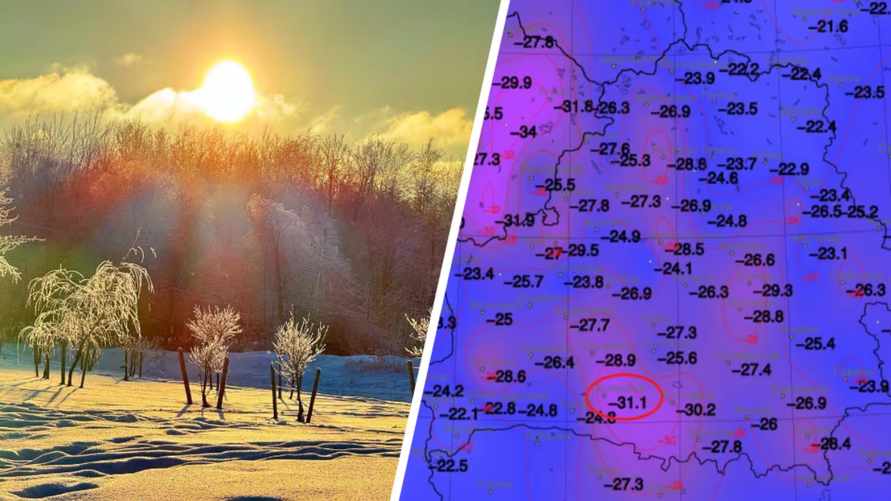 Есть -31,1℃. Суточные рекорды обновила в белорусских городах самая холодная ночь этой зимы