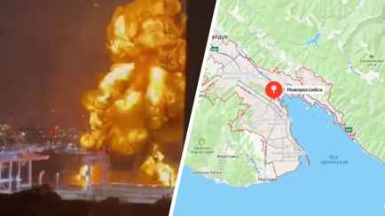 В России после атаки дронов загорелся нефтяной терминал