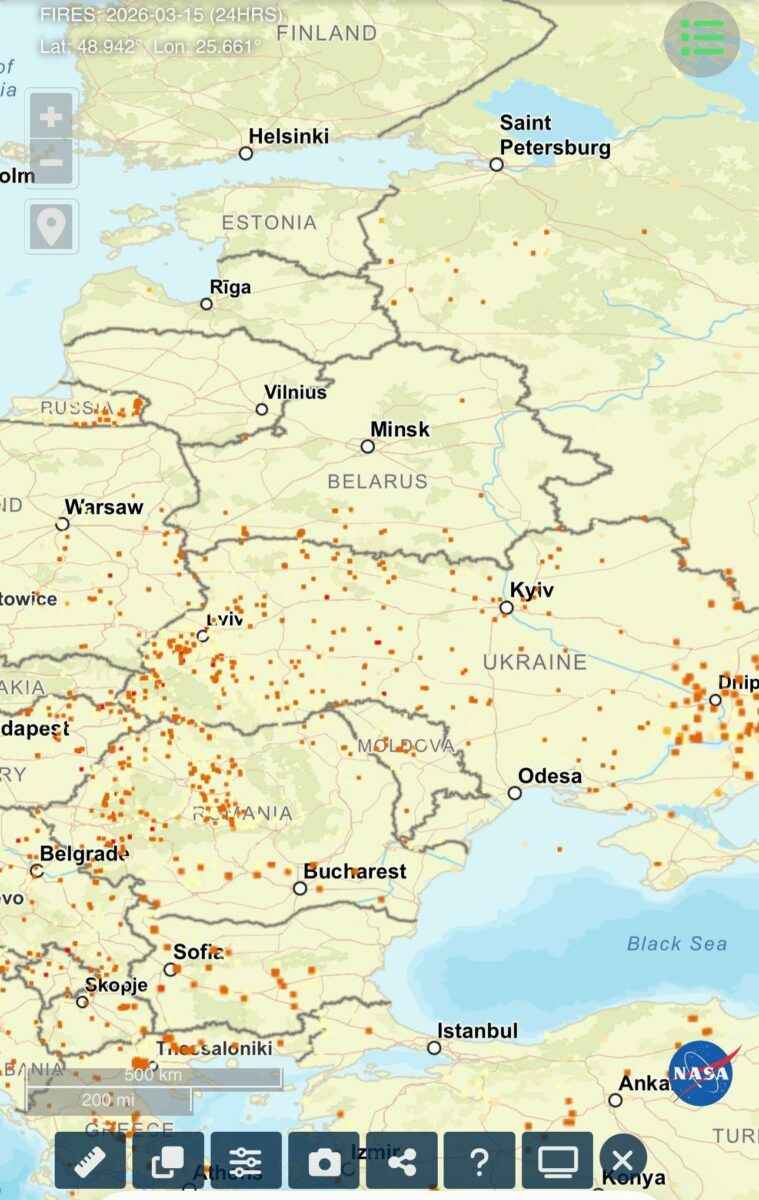 На юге Беларуси начались масштабные пожары