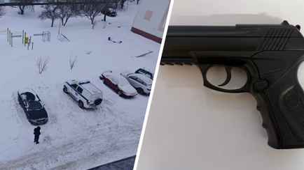 В Лоеве девушка открыла стрельбу с балкона многоэтажки