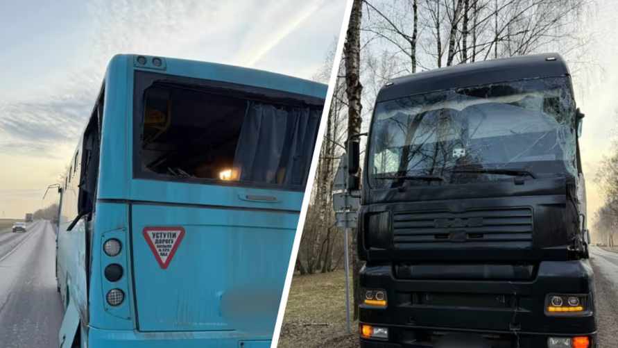 Под Витебском фура столкнулась с автобусом – трое пассажиров пострадали