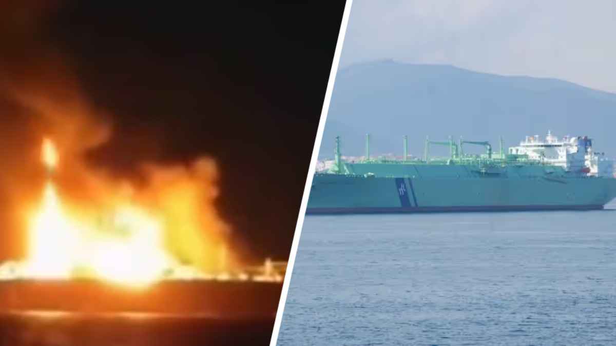 В Средиземном море загорелся российский танкер с газом