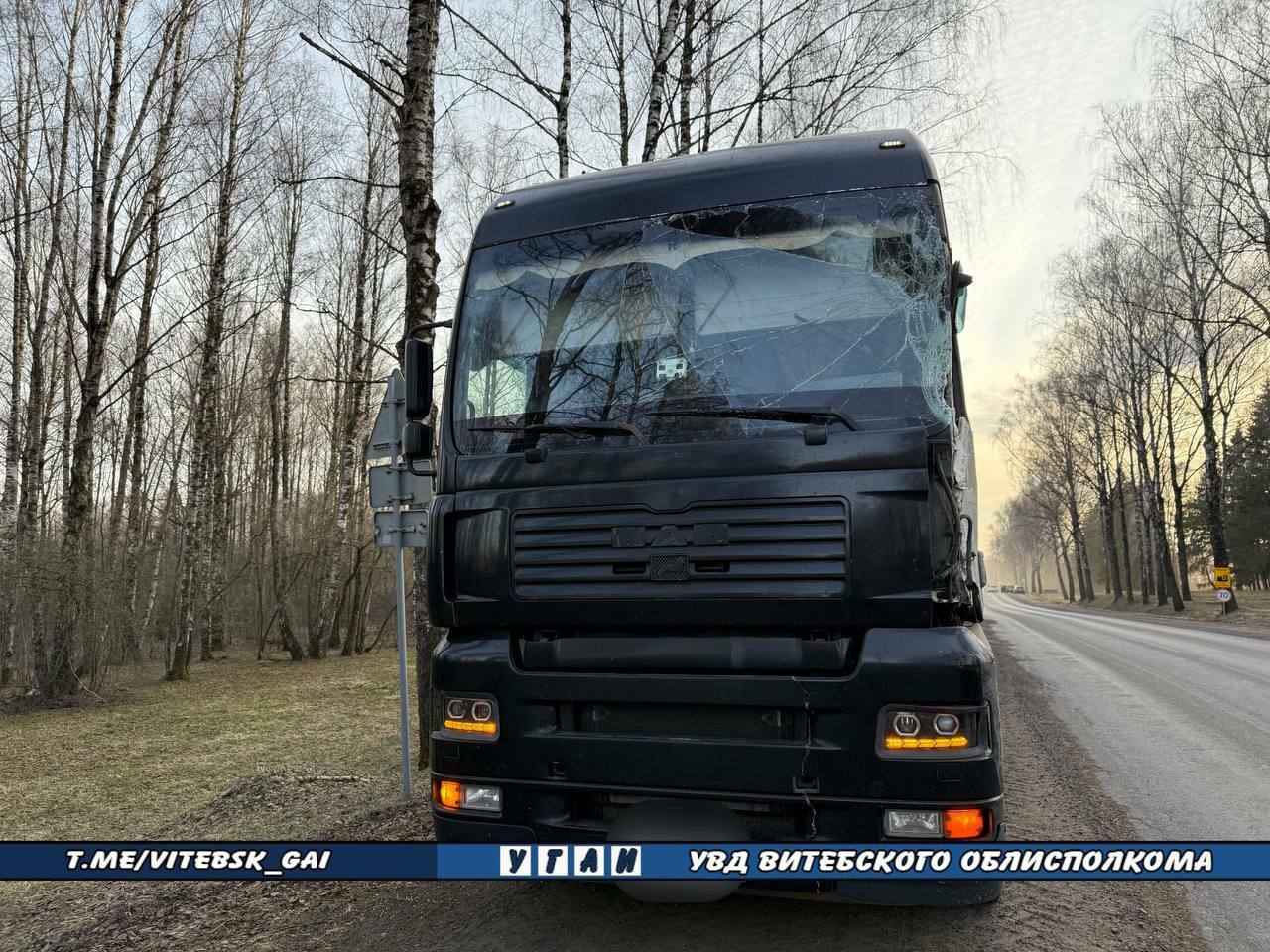 Под Витебском фура столкнулась с автобусом – трое пассажиров пострадали