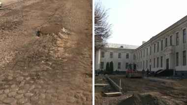 «Королевская» брусчатка в Гродно оказалась коммунистической