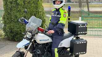 В Слуцке впервые запустили на улицы мотопатруль ГАИ