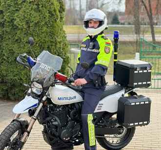 В Слуцке впервые запустили на улицы мотопатруль ГАИ