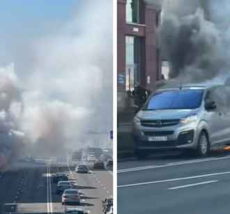 В центре Минска загорелся автомобиль. Виноваты старые батарейки?