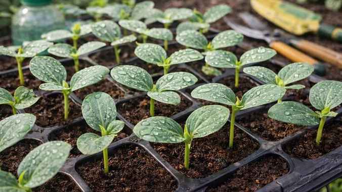 Это домашнее удобрение из двух простых ингредиентов за 2 недели подготовит рассаду огурцов к пересадке