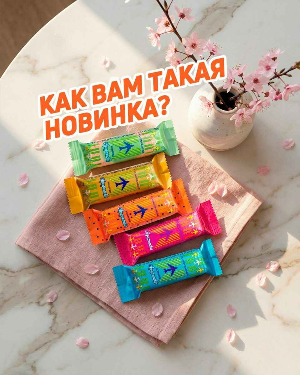 Кондитерская фабрика представила новые вкусы Аэрофлотских конфет
