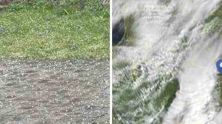 В Гродно пошел град, в Ошмянах ветер разогнался до 72 км/ч