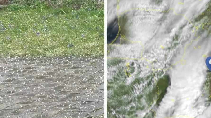 В Гродно пошел град, в Ошмянах ветер разогнался до 72 км/ч