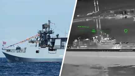 Украинские дроны поразили новый флагман Черноморского флота — ВСУ