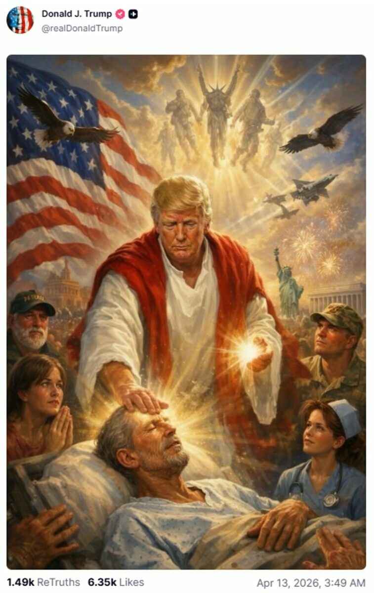 Трамп удалил скандальную картинку в образе Иисуса – «Думал, я врач»